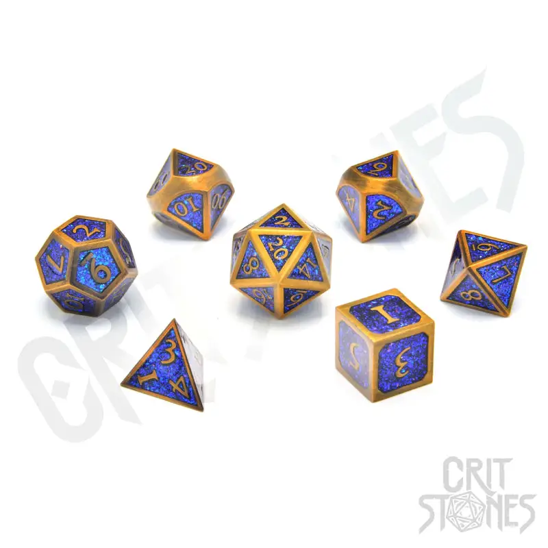 RPG Dice Set: Metal - Warlock's Writ