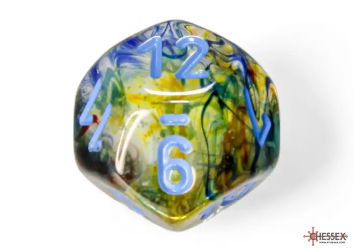 RPG Dice Set: Nebula - Luminary - Polyhedral - Primary/Blue (7) - Image 10