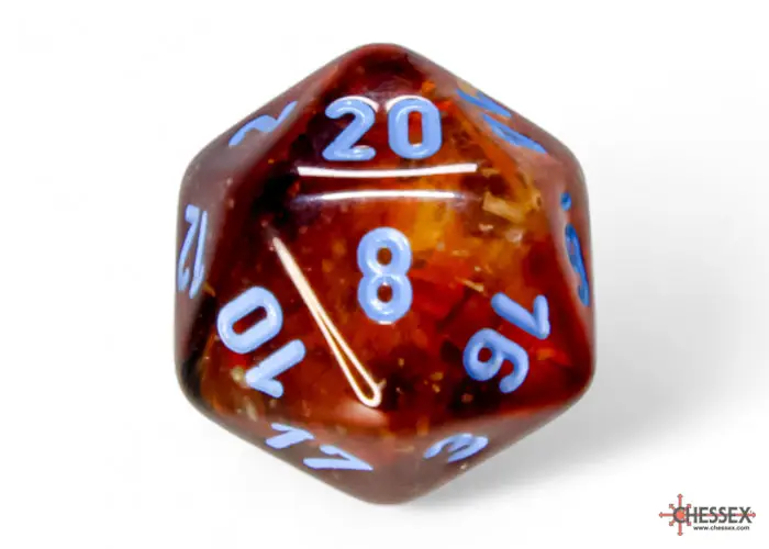 RPG Dice Set: Nebula - Luminary - Polyhedral - Primary/Blue (7) - Image 11