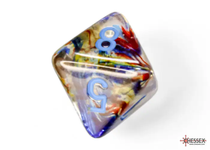 RPG Dice Set: Nebula - Luminary - Polyhedral - Primary/Blue (7) - Image 7