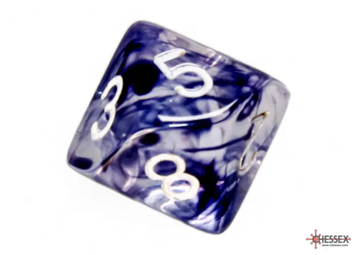 RPG Dice Set: Nebula - Polyhedral - Black/White (7) - Image 5