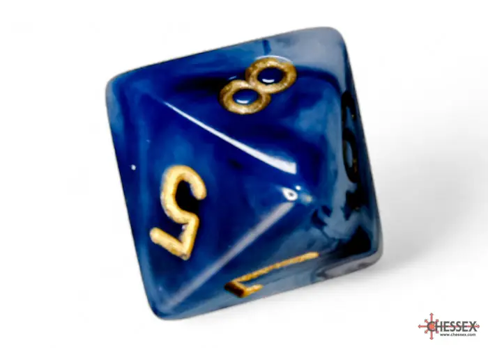 RPG Dice Set: Phantom - Teal/Gold (7) - Image 6