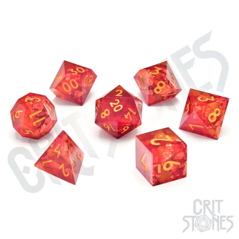 RPG Dice Set: Resin - Sharp Edge - Dragonheart