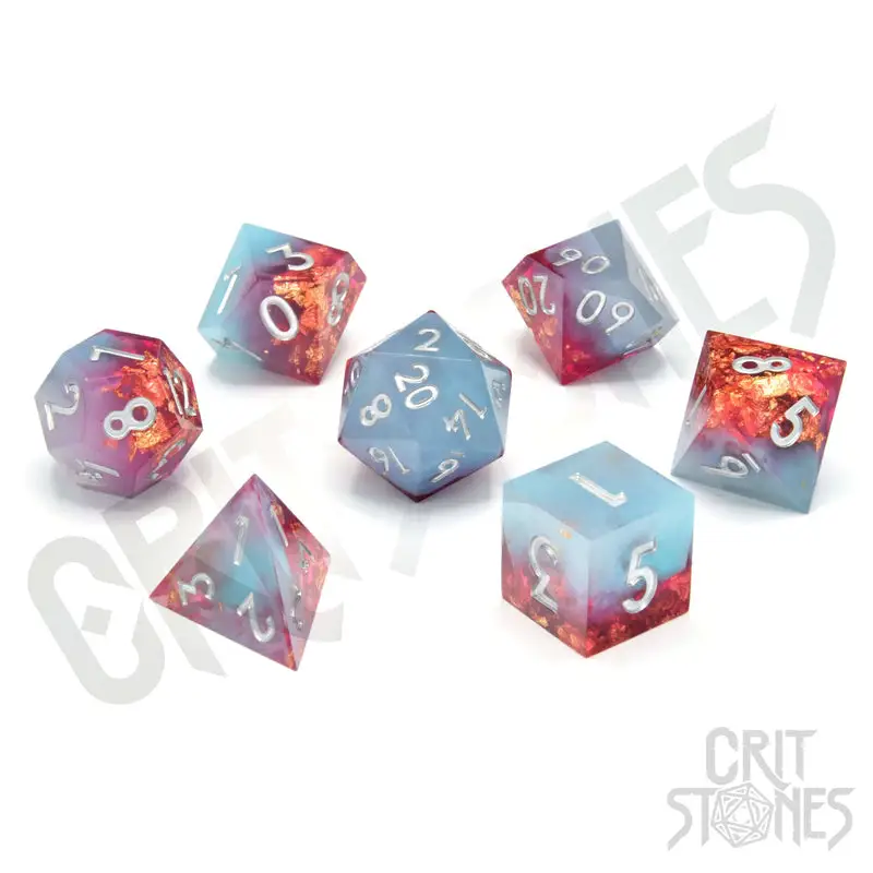 RPG Dice Set: Resin - Sharp Edge - Spring Bliss