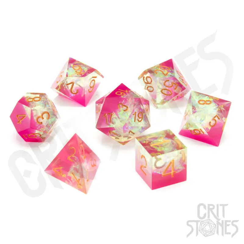 RPG Dice Set: Resin - Sharp Edge - Spring Romance