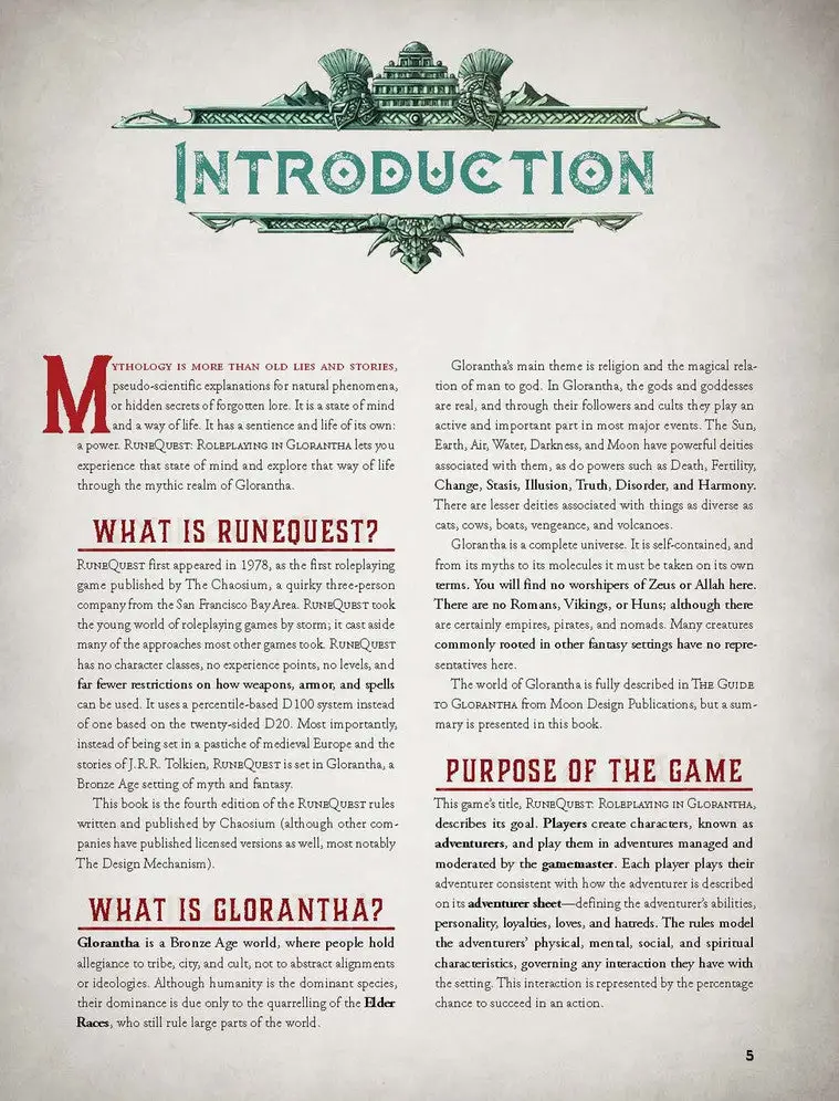 RuneQuest RPG: Roleplaying in Glorantha - Core Rulebook (EN) - Image 4