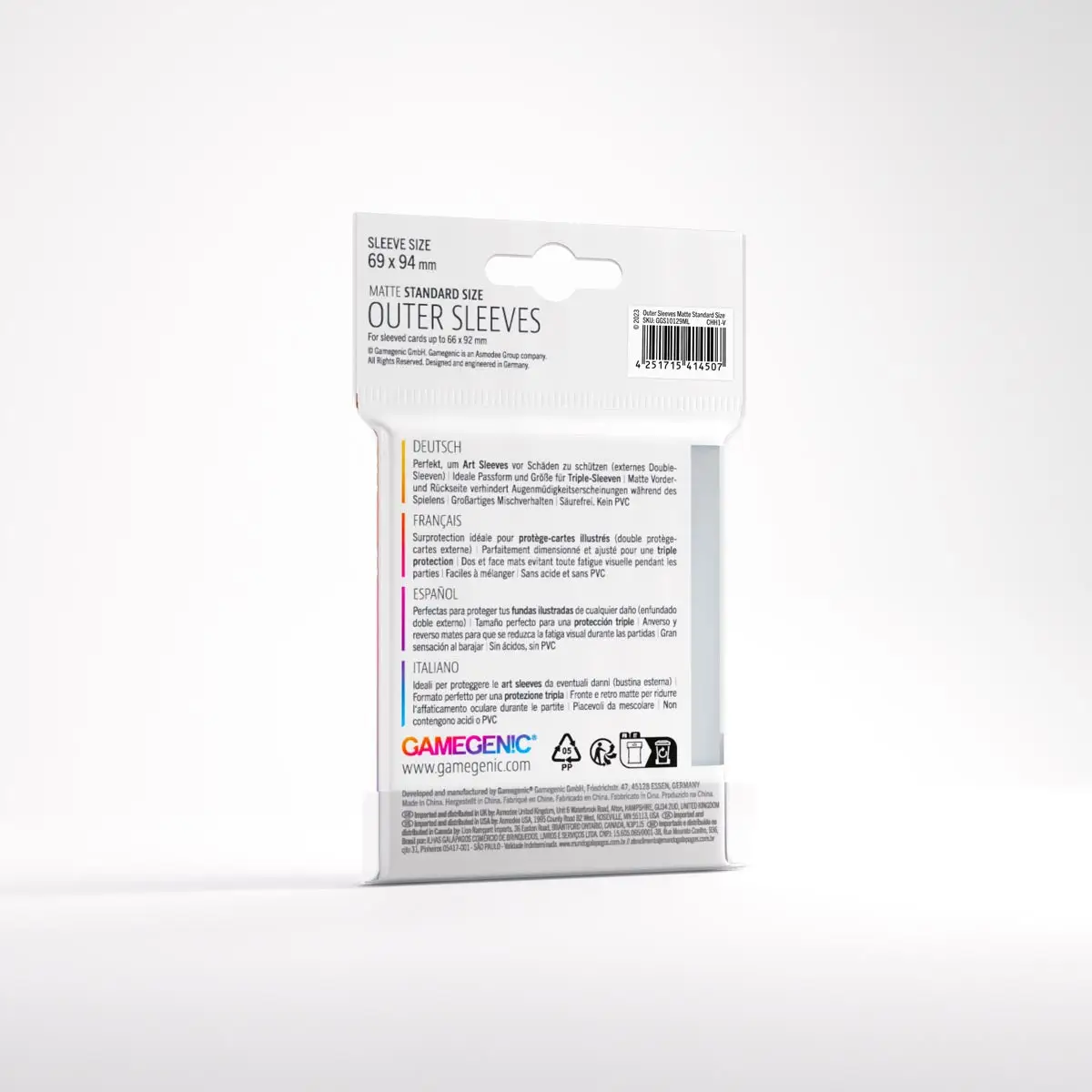 Sleeves: Outer - Matte - Standard - Clear (50) - Image 2