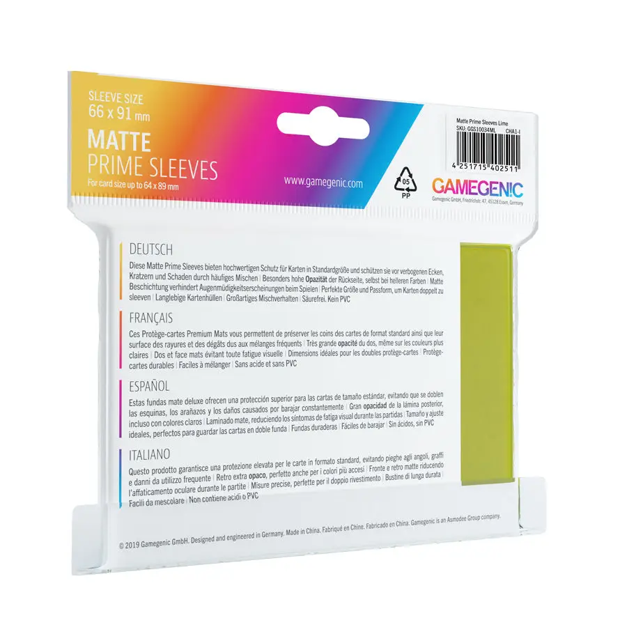 Sleeves: Matte - Prime - Standard - Lime (100) - Image 2