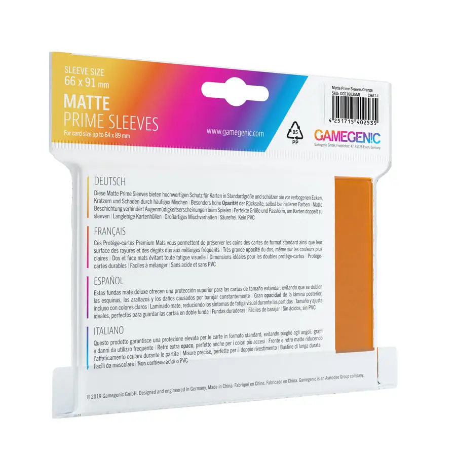 Sleeves: Matte - Prime - Standard - Orange (100) - Image 2