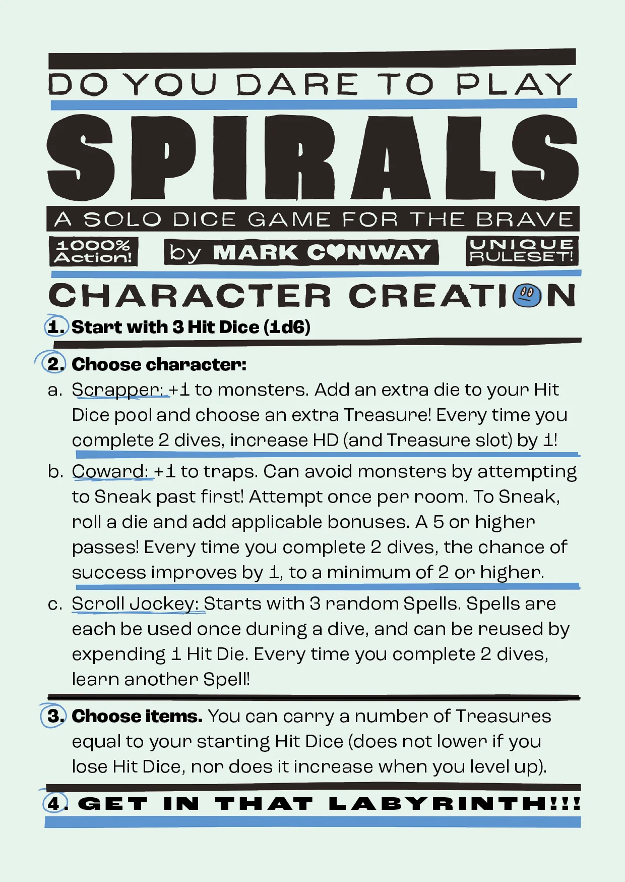 Solo Journaling RPG: Spirals - Solo Dice Game (EN)
