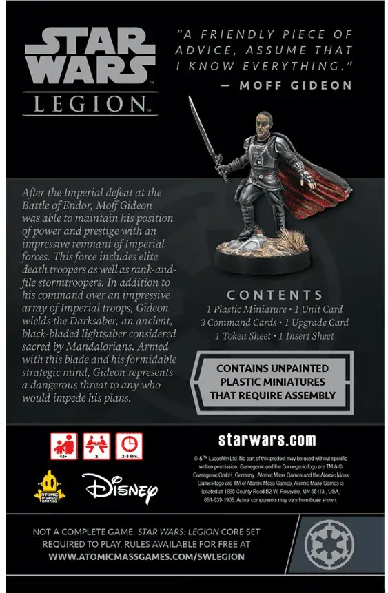 Star Wars: Legion - Moff Gideon Commander (EN) - Image 2