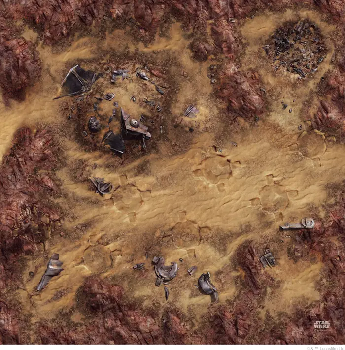 Star Wars: Legion - Playmat Desert Junkyard 3' x 3'