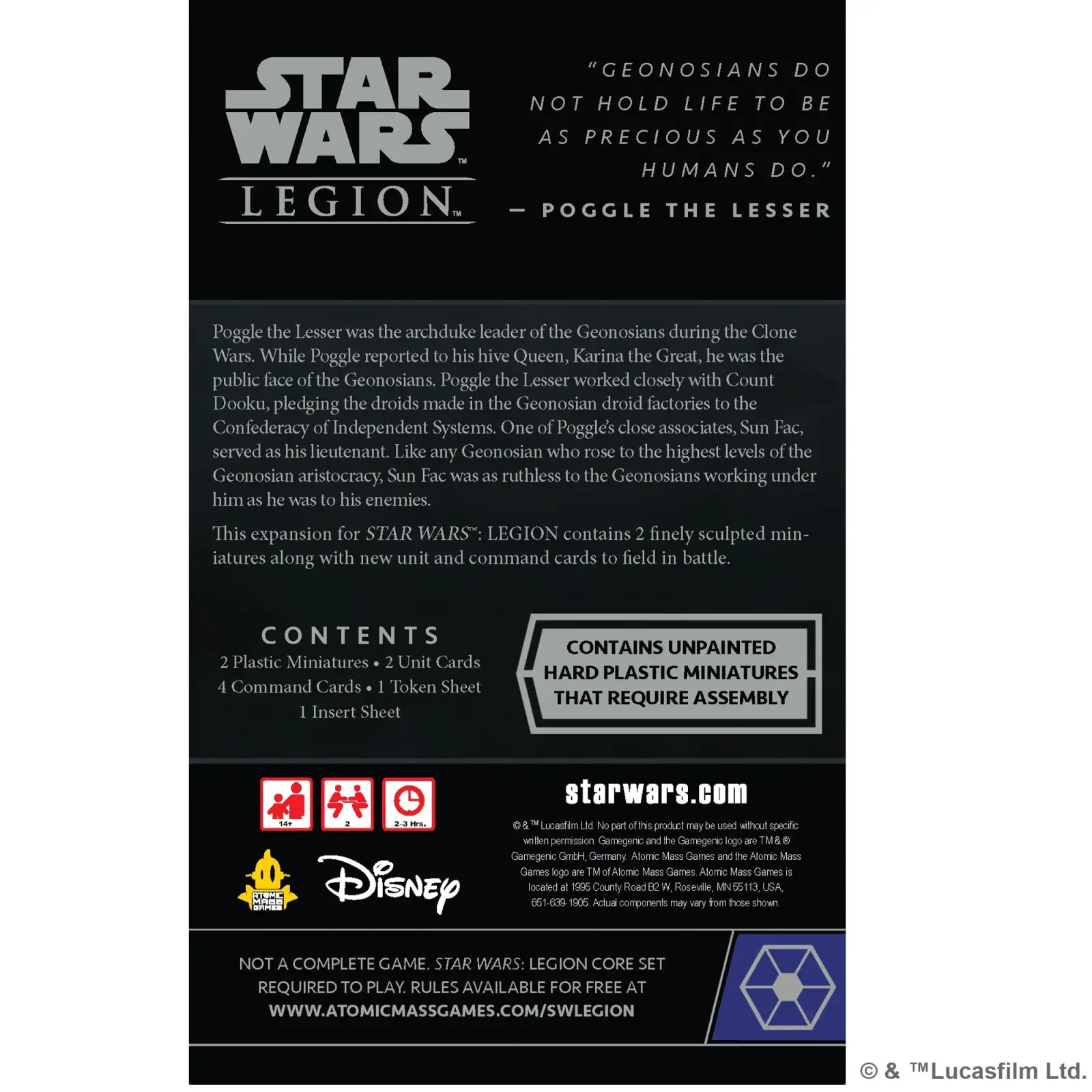 Star Wars: Legion - Sun Fac and Poggle the Lesser - Operative & Commander (EN) - Image 2