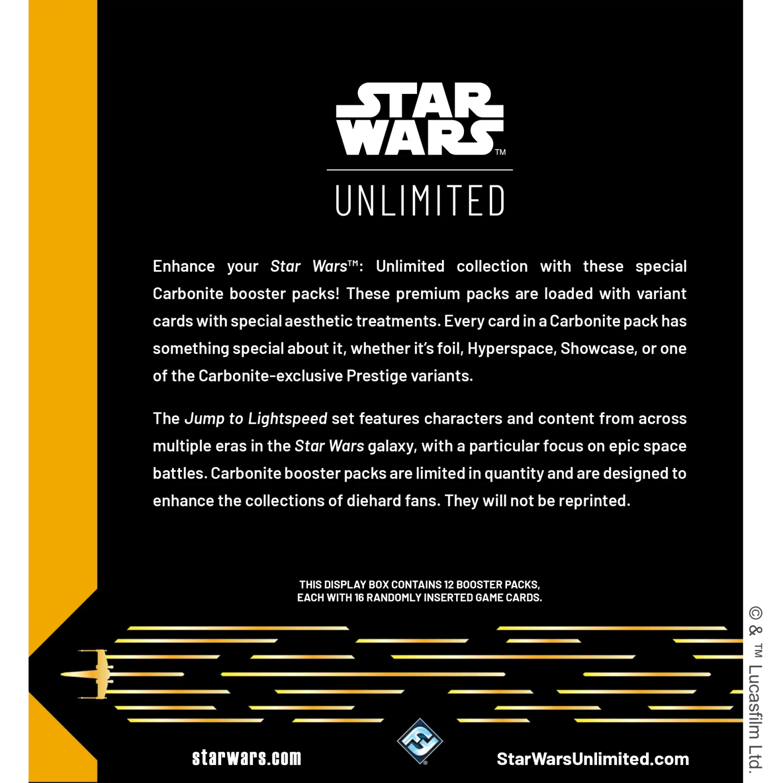 Star Wars: Unlimited - Jump to Lightspeed - Carbonite Display (12 Booster) (EN) - Image 2
