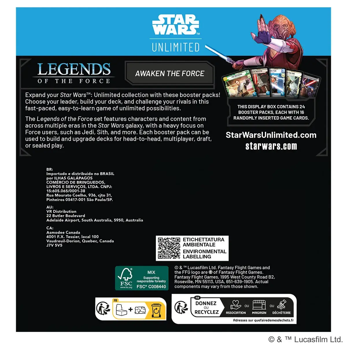 Star Wars: Unlimited - Legends of the Force - Display (24 Booster) (EN) - Image 2