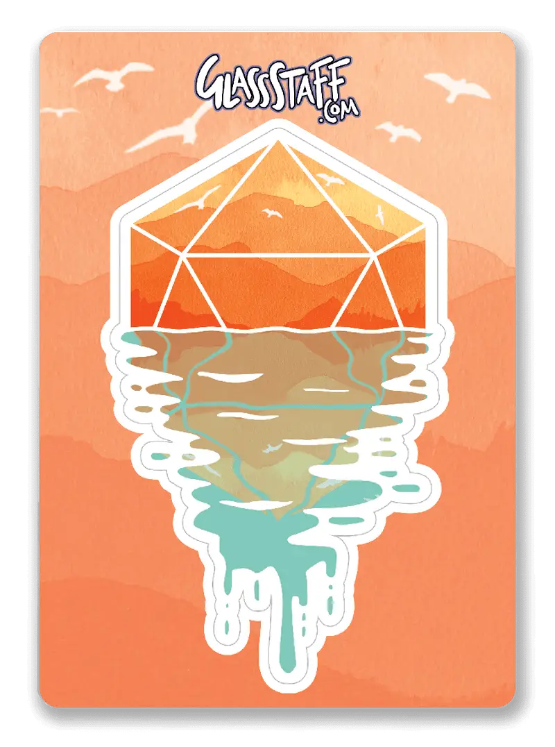 Sticker: A D20 Sunset