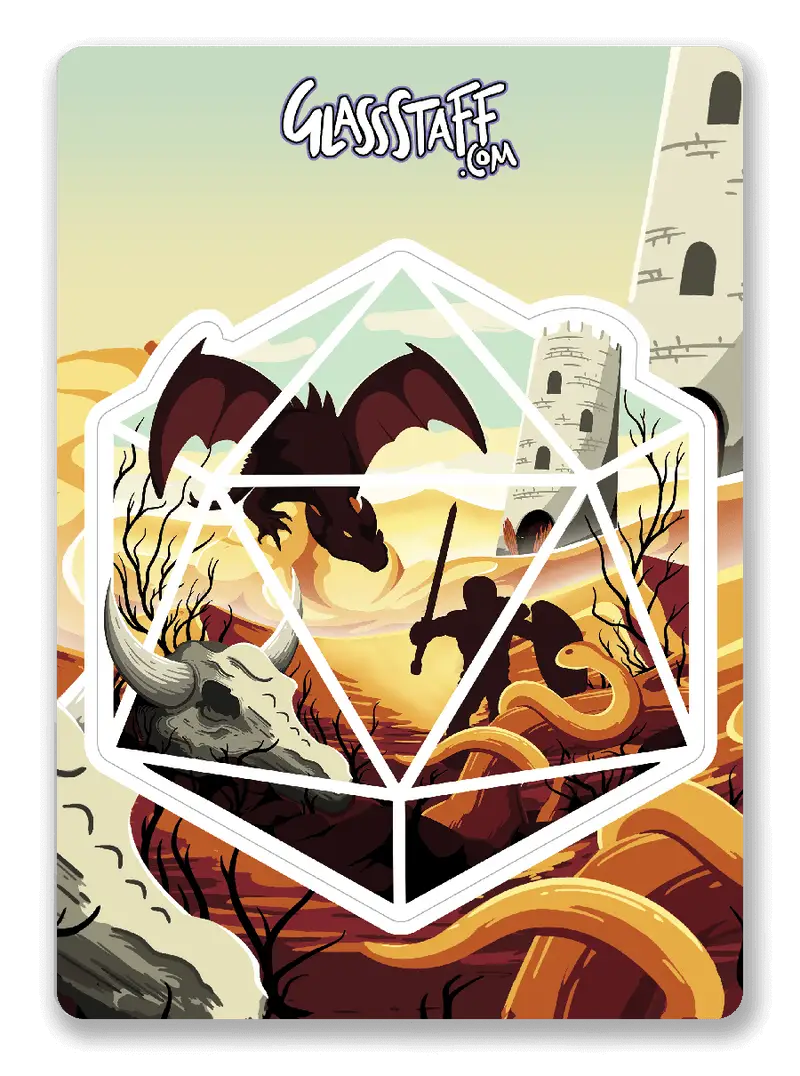Sticker: Dragon D20
