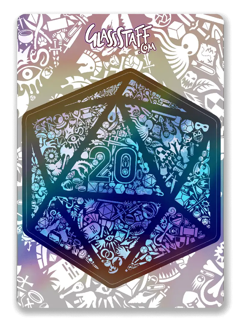 Sticker: Holographic - Mosaic D20