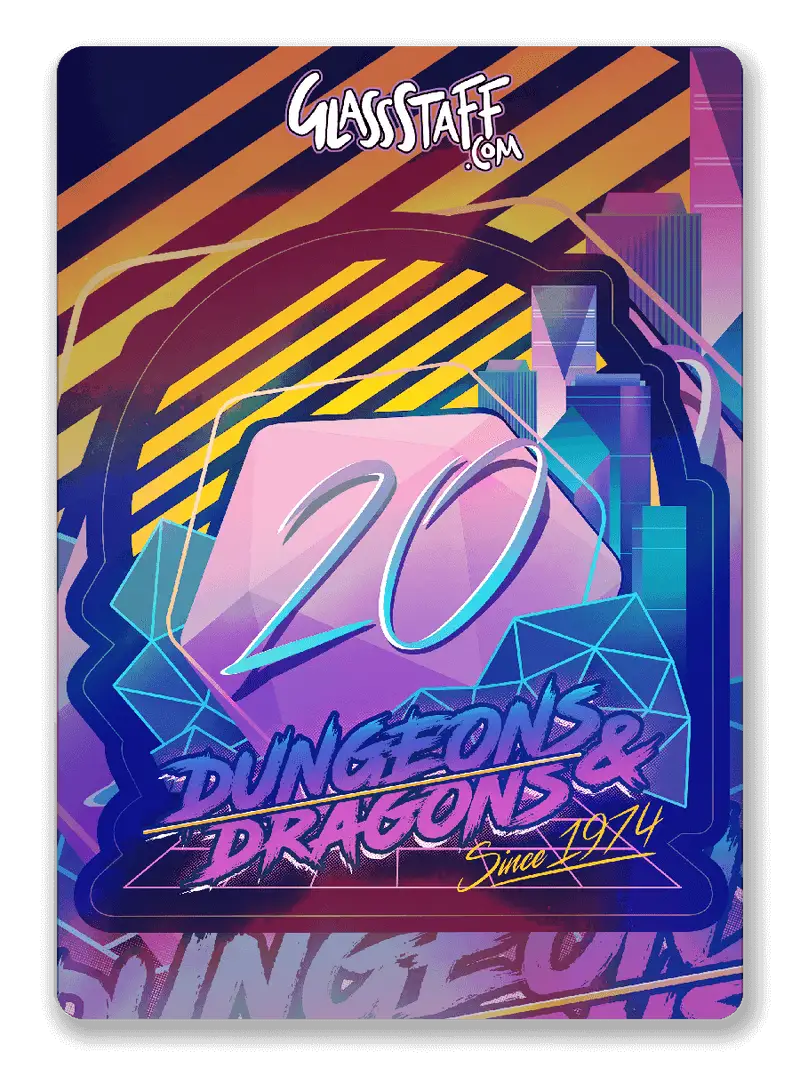 Sticker: Holographic - Retro D20