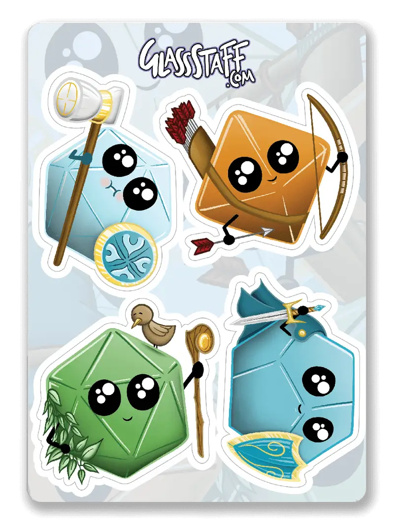 Sticker: Kawaii Dice - Pack 1