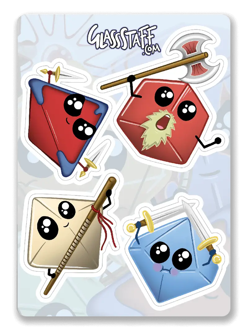 Sticker: Kawaii Dice - Pack 3