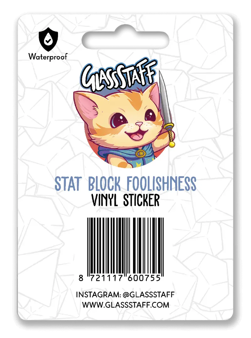 Sticker: Stat Block - Foolishness - Image 2