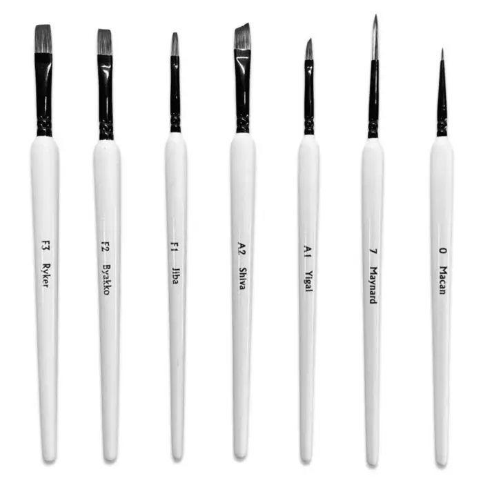 Brush Set: Techlon Tiger - Drybrush - 12 Brushes - Image 2