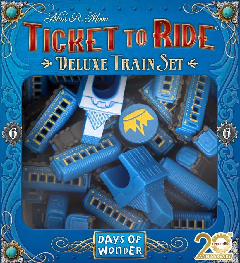 Ticket to Ride: Deluxe Train Set - Blue Passenger Car - 20th Anniversary
