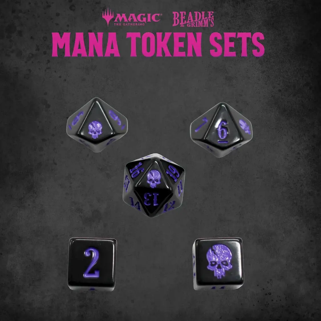 Token Set: Magic the Gathering - Mana - Black - Image 4
