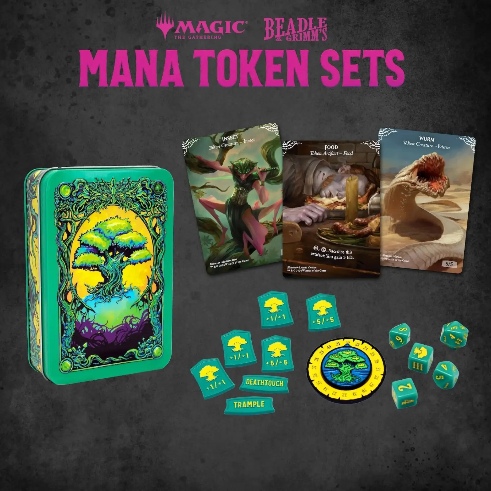 Token Set: Magic the Gathering - Mana - Green