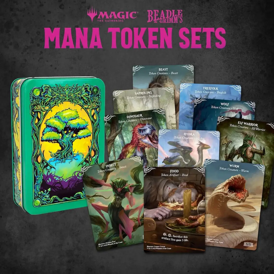 Token Set: Magic the Gathering - Mana - Green - Image 5